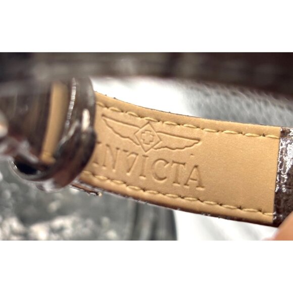 Invicta Watch Special Edition #5168 Swiss Parts Movement SS Case, Leather VTG - Picture 9 of 14